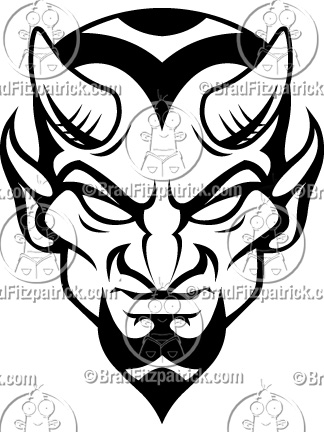 324x432 Clip Art Black And White Funny Devil Clipart