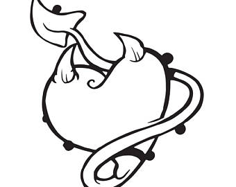 340x270 Devil Heart Decal Etsy