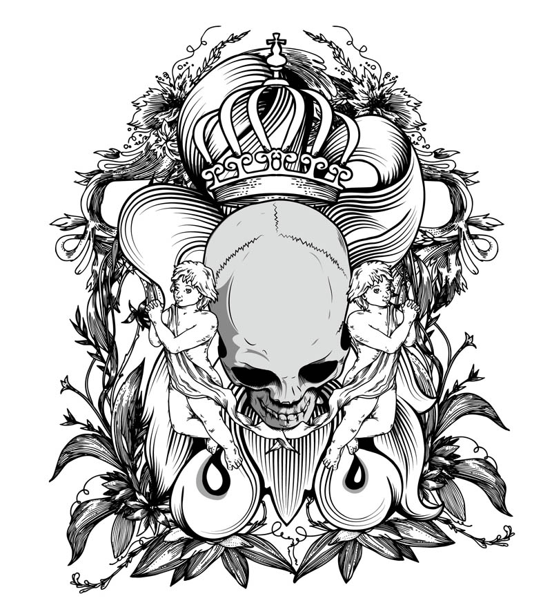 800x889 Drawn Devil Angel