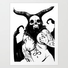 232x232 Devil, Horns And Minimalist Art Prints Society6