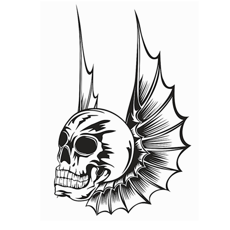 800x800 Skull Halloween Wing Bat Sticker Punk Death Decal Horror Halloween