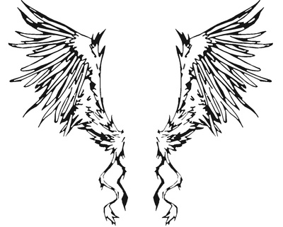 400x321 Devil Wings Tattoo Design Outline Drawing Just Free Image