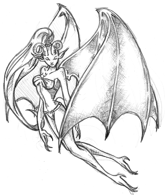 551x650 Female Demon By Lsyw