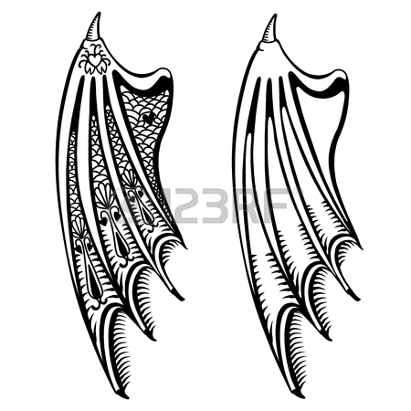 450x450 Vector Illustration Of Devil's Wings Isolated On White Background
