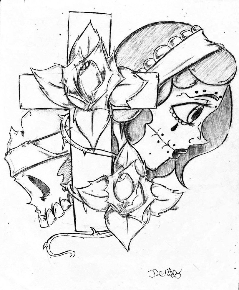 812x983 Dia De Los Muertos By Diseased Crab