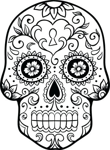 366x500 Dia De Los Muertos Coloring Book Also Free Art For Day Of The Dead