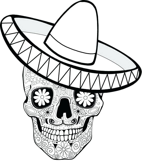 569x660 Dia De Los Muertos Skull Coloring Pages Printable Coloring Mask
