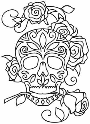 Dia De Los Muertos Skull Drawing at GetDrawings | Free download