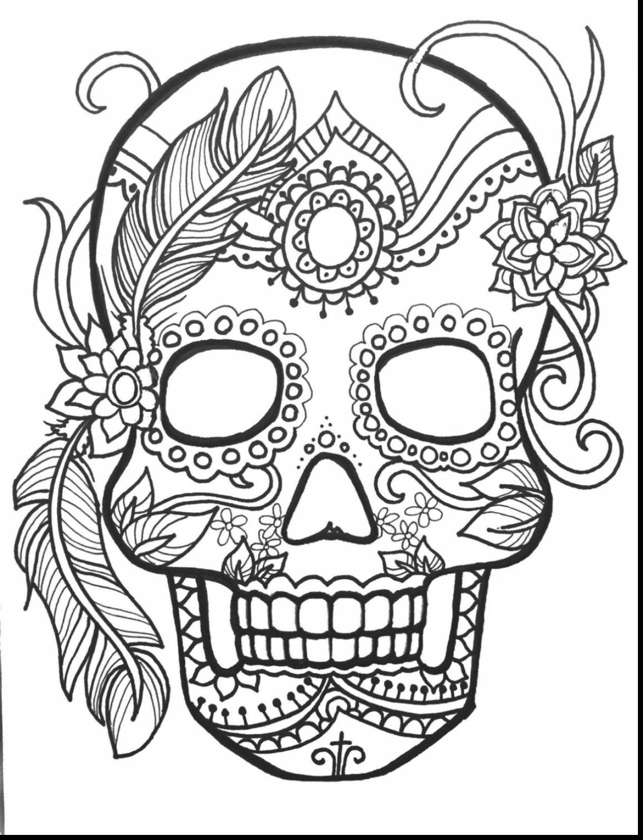 1263x1650 Fantastic Dia De Los Muertos Skull Coloring Page With Day