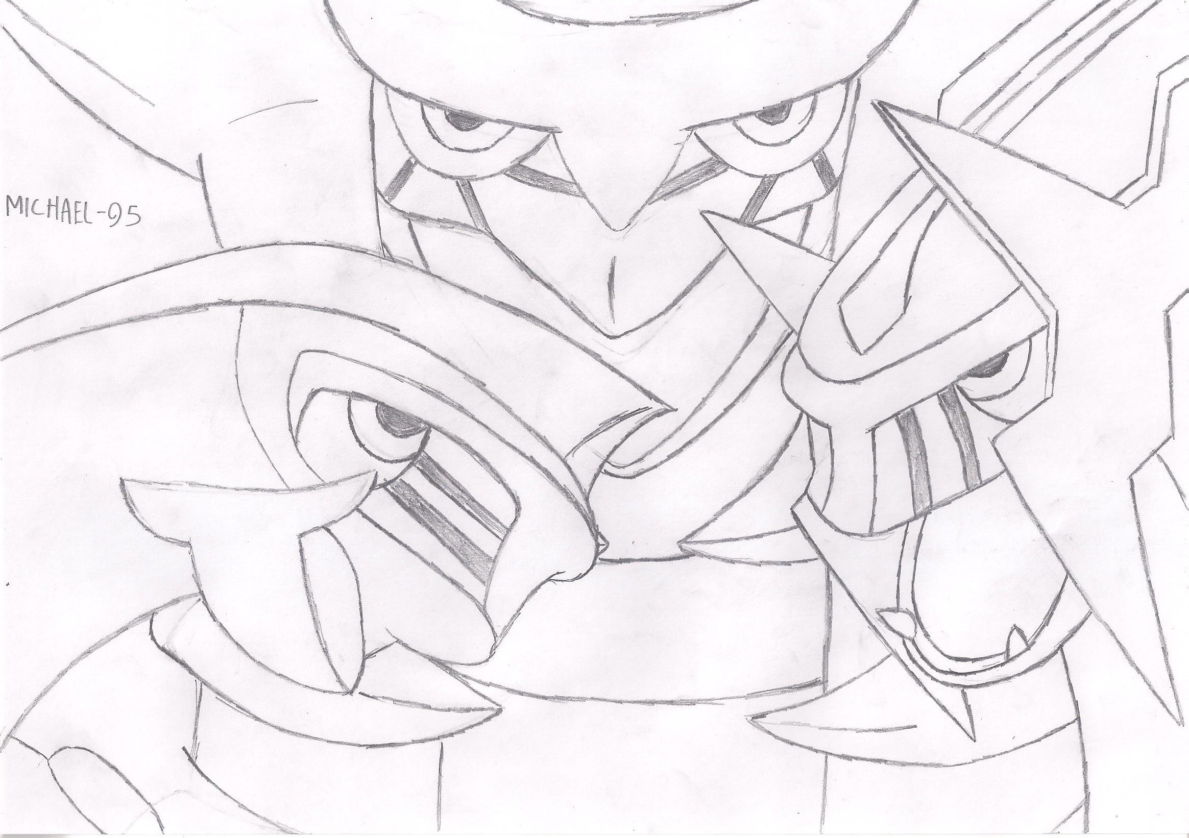 2329x1642 Dialga And Palkia Vs Giratina By Michael 95