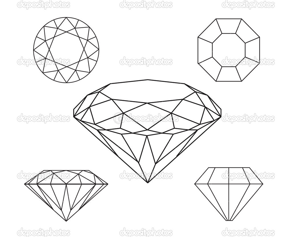 1023x830 Diamond Line Drawing