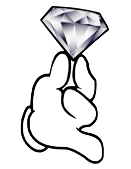 264x340 Emcee Dope Diamonds Diamant Hand Cartoon Draw