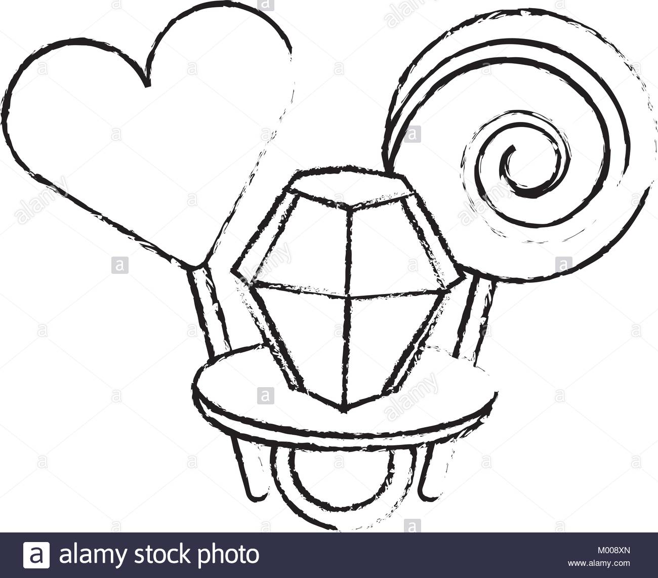 1300x1142 Lollipops And Ring Diamond Cartoon Image Stock Vector Art