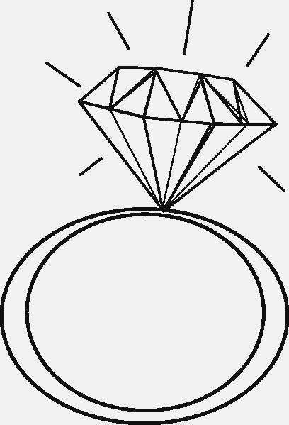 408x599 Cartoon Diamond Ring Big Diamond Ring Cartoon Cool Vintage