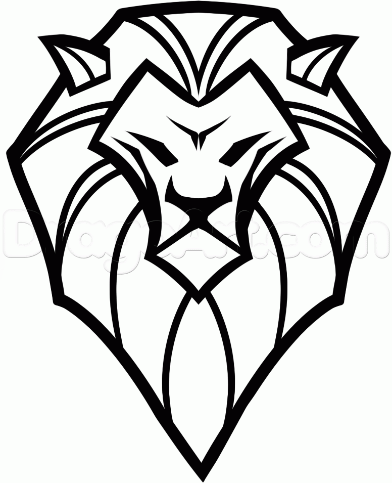 776x955 How To Draw A Cool Lion Head, Step By Step, Safari Animals