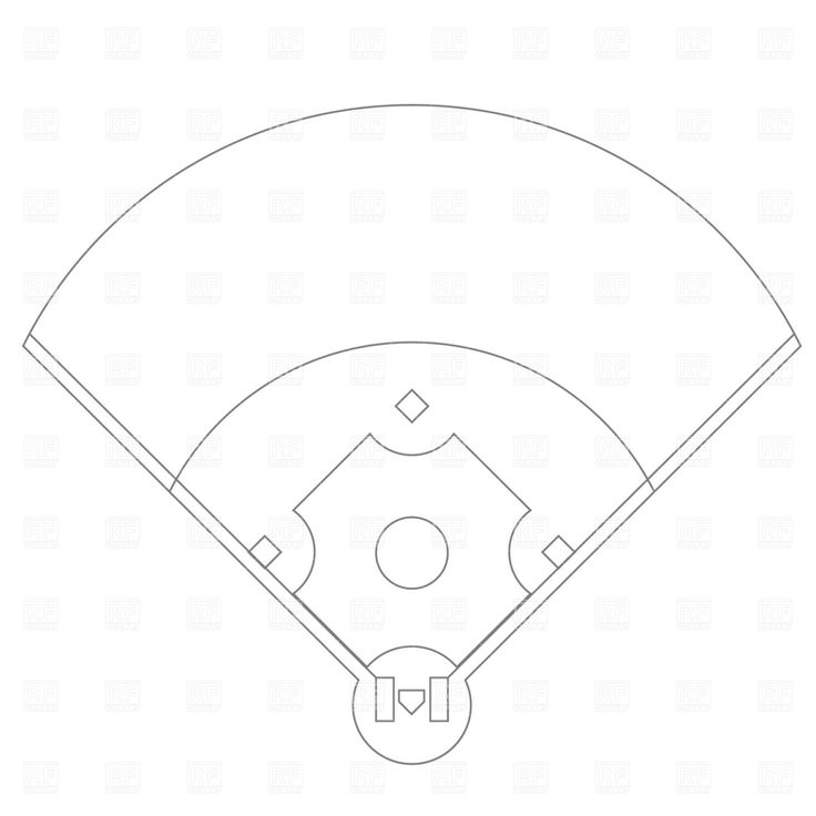 736x736 Baseball Field Drawing Easy