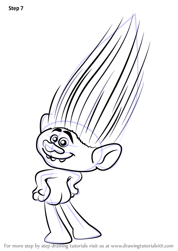 598x844 Step By Step How To Draw Guy Diamond From Trolls