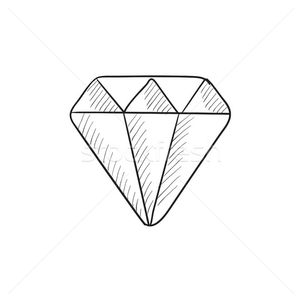 600x600 Diamond Sketch Icon. Vector Illustration Andrei Krauchuk