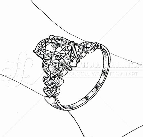 500x480 Simple Diamond Ring Drawing Archives