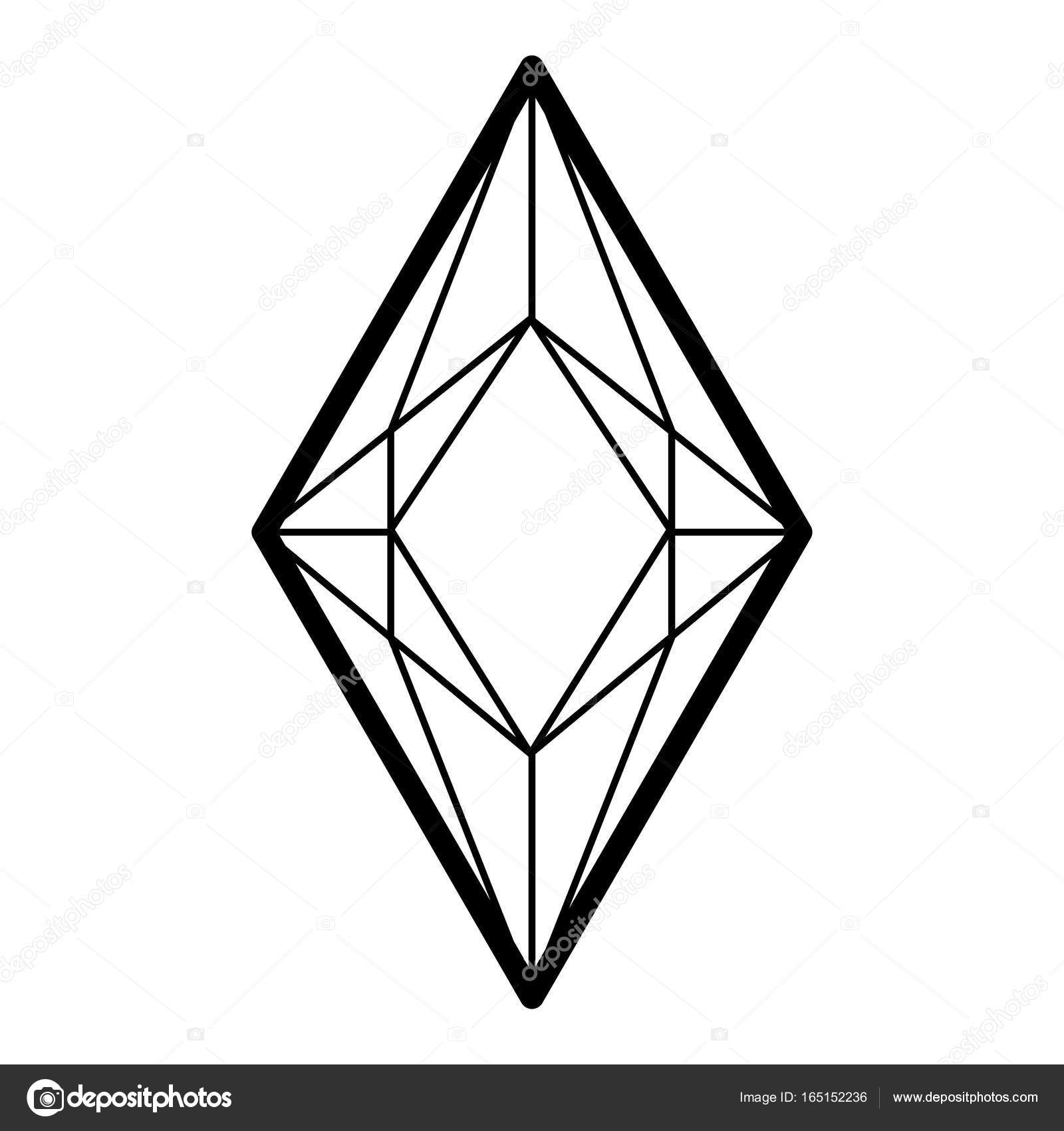 1600x1700 Simple Diamond Icon Stock Vector
