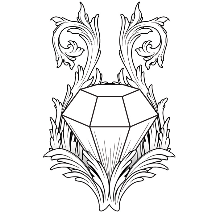 700x700 Diamond Tattoo By Blind Art