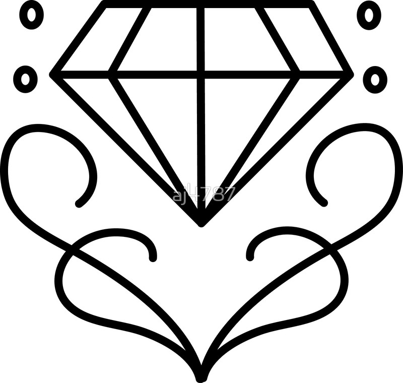 800x760 Diamond Tattoo Design Canvas Prints By Aj4787 Redbubble