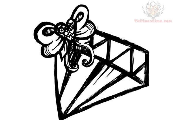 600x450 Diamond Tattoo Outline Designs ~ Tattooic