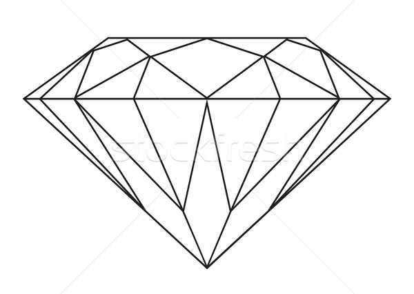600x426 Diamond Outline Vector Illustration Michael Travers (Nicemonkey