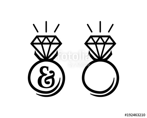 500x400 Line Art Beautiful Ring Diamond Jewelry Jewellery Jewel Symbol