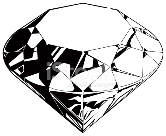 535x439 Diamond Bw Stock Vector