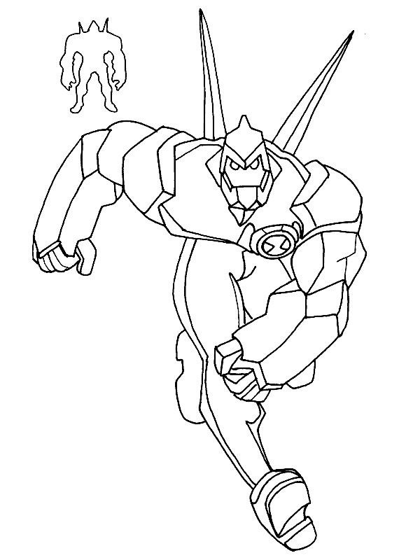 580x800 Ben 10 Coloring Pages Diamond Head Coloring Pages