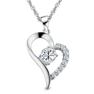 400x400 Beautiful Heart Hampa Swiss Diamond And 925 Sterling Silver Heart