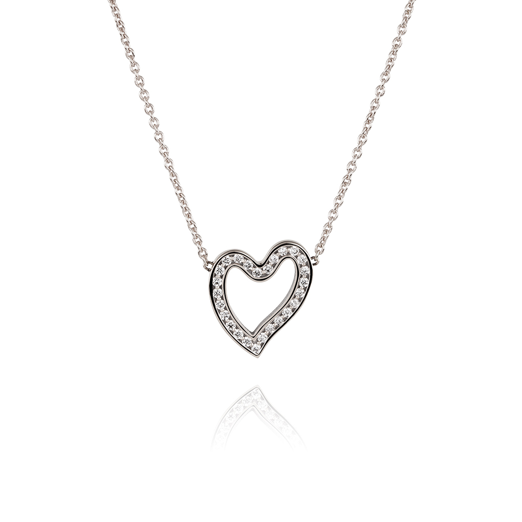 1020x1020 Heartfelt Collection Open Your Heart Pendant White Gold