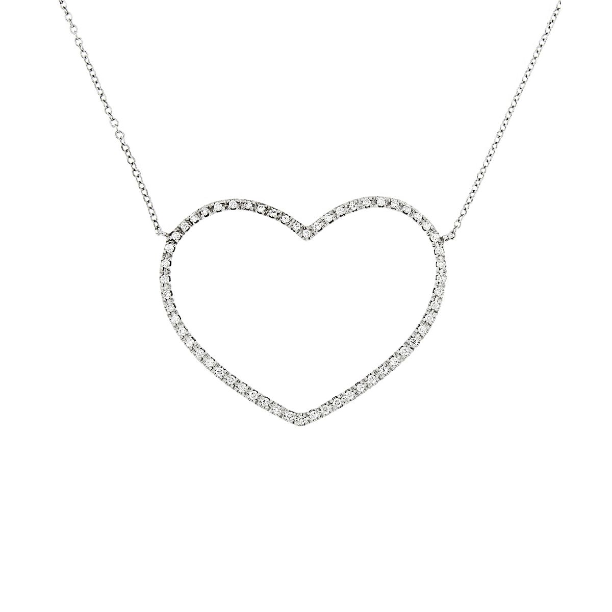 1200x1200 Marco Gerbella White Gold Diamond Heart Necklace