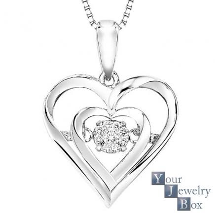 436x436 Rhythm Of Love Diamond Heart Necklace