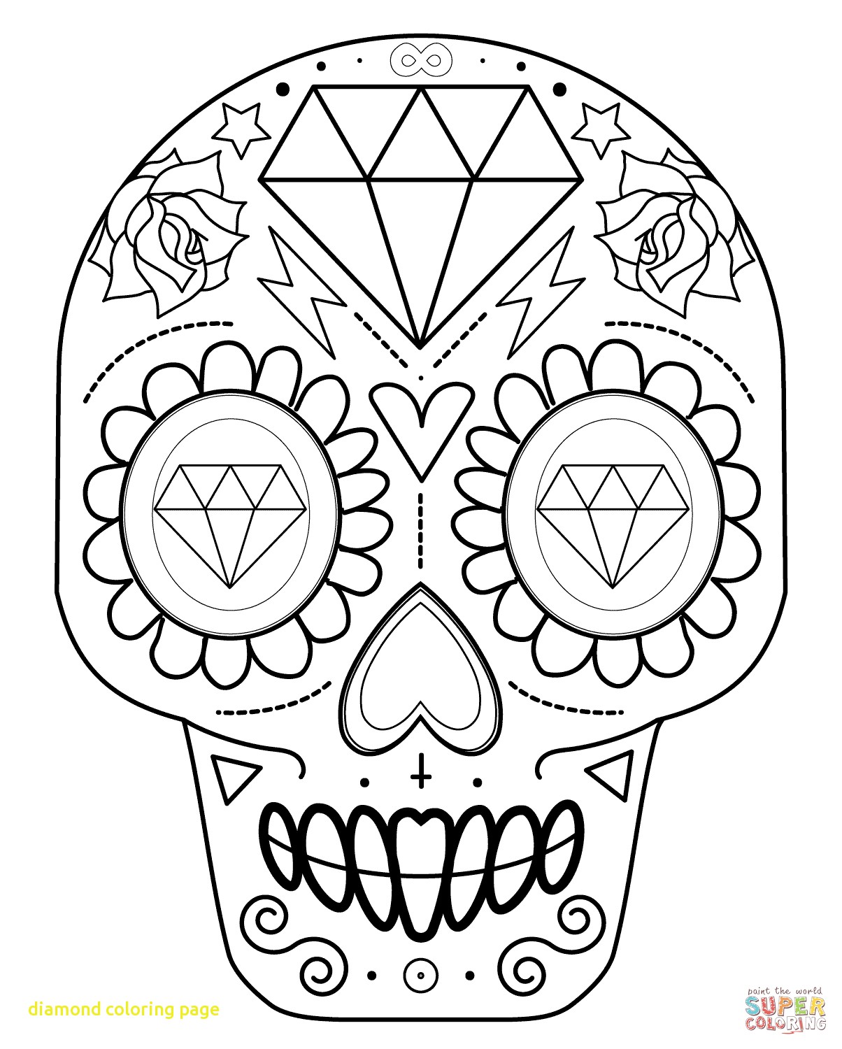 1204x1500 Diamond Coloring Page With Top 10 Free Printable Diamond Coloring
