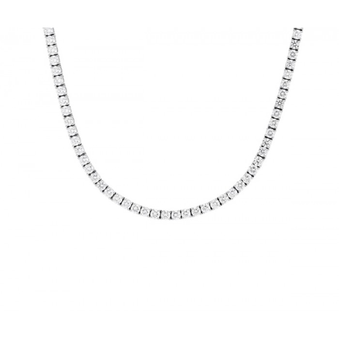 700x700 Eternity Line White Gold Diamond Necklace De Beers