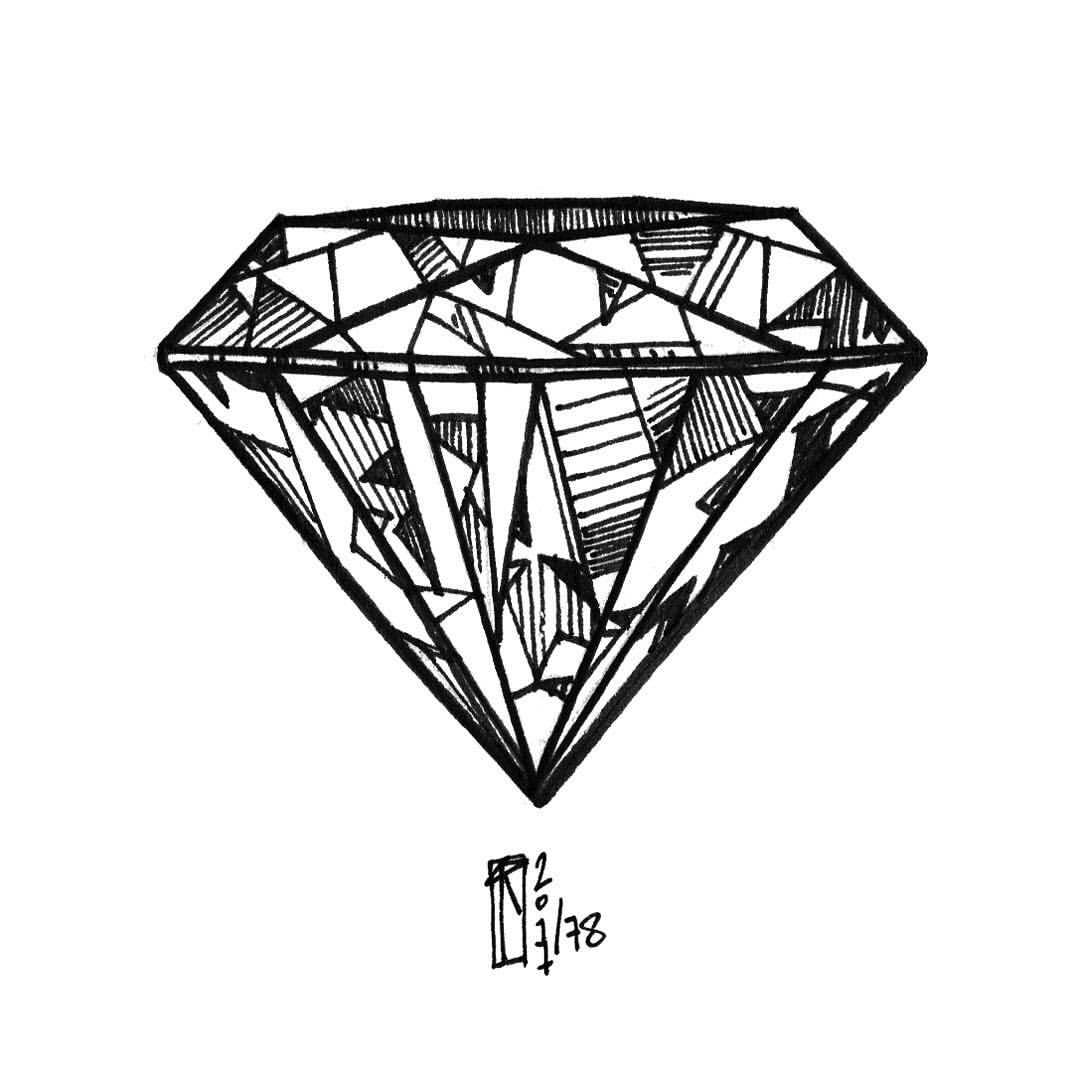 Diamond Line Drawing at GetDrawings | Free download