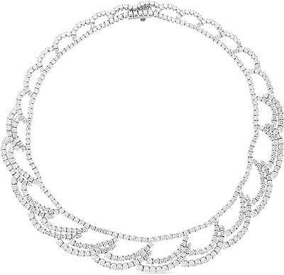 400x387 Estate Diamond Necklace 30cts Tw 165 206