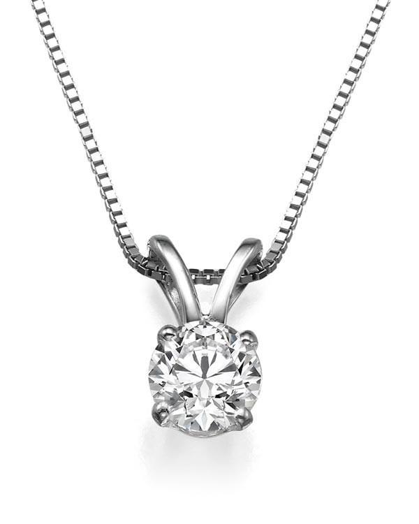 600x750 Round Diamond Pendant Necklace Shiree Odiz