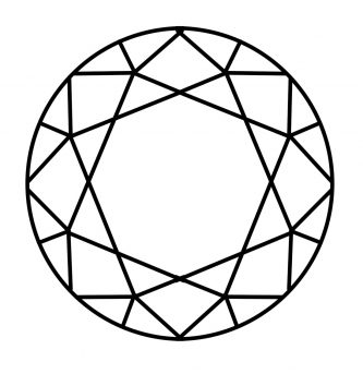 333x343 Diamond Outline Clipart Clipartpen