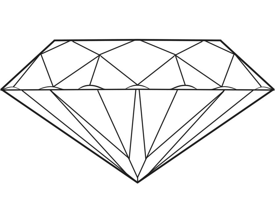892x712 And White Diamond Drawing