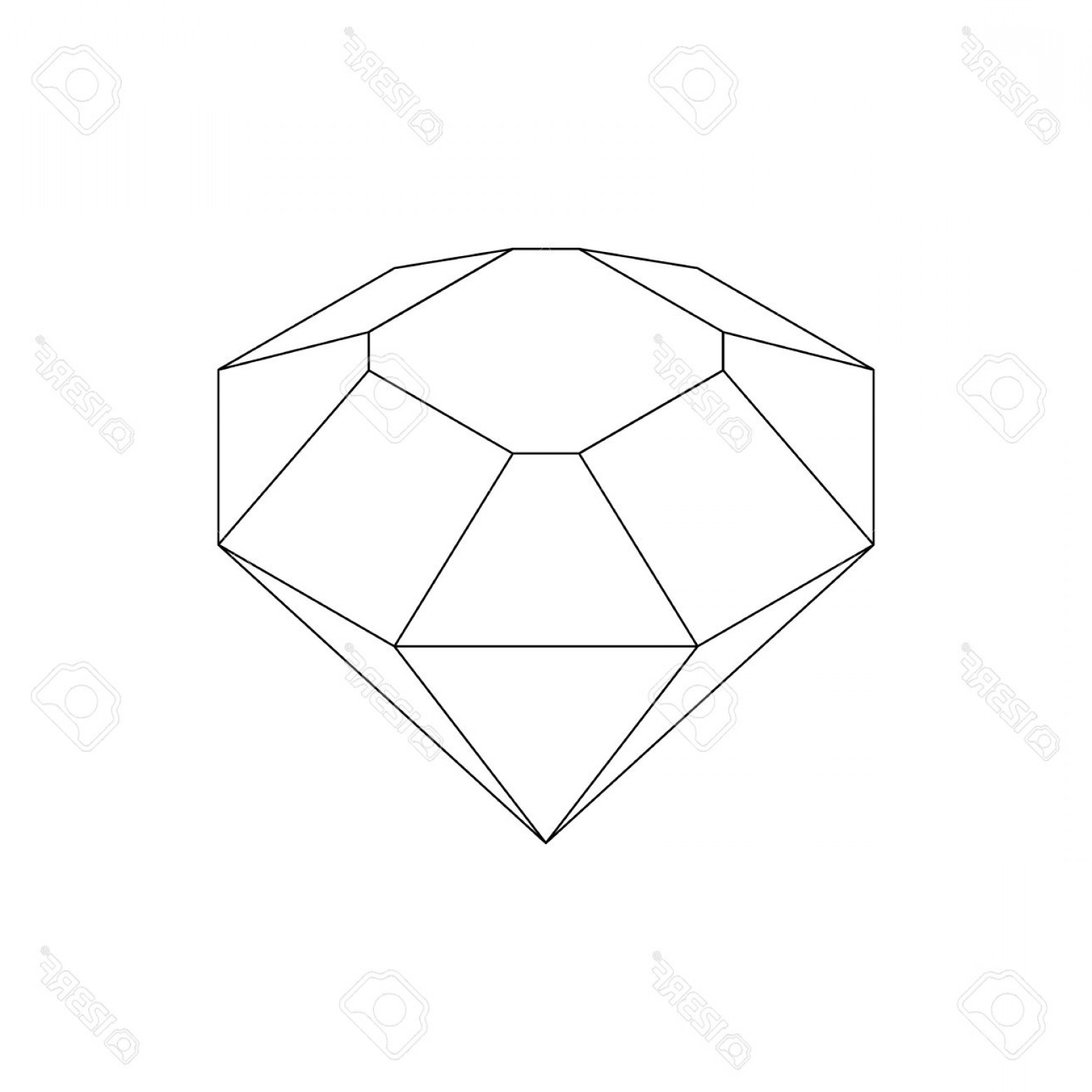 1560x1560 Photostock Vector Diamond Icon In Isometric D Style On A White