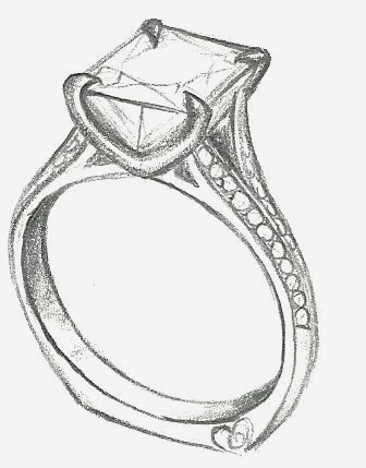 336x429 Awesome Diamond Ring Drawing