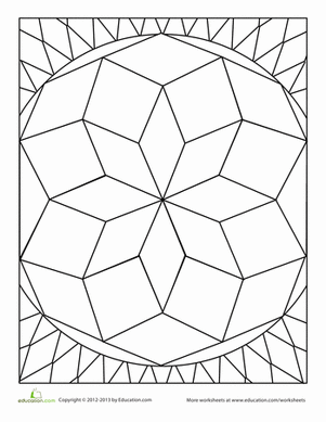 301x389 Diamond Shape Coloring Page Education 15527,