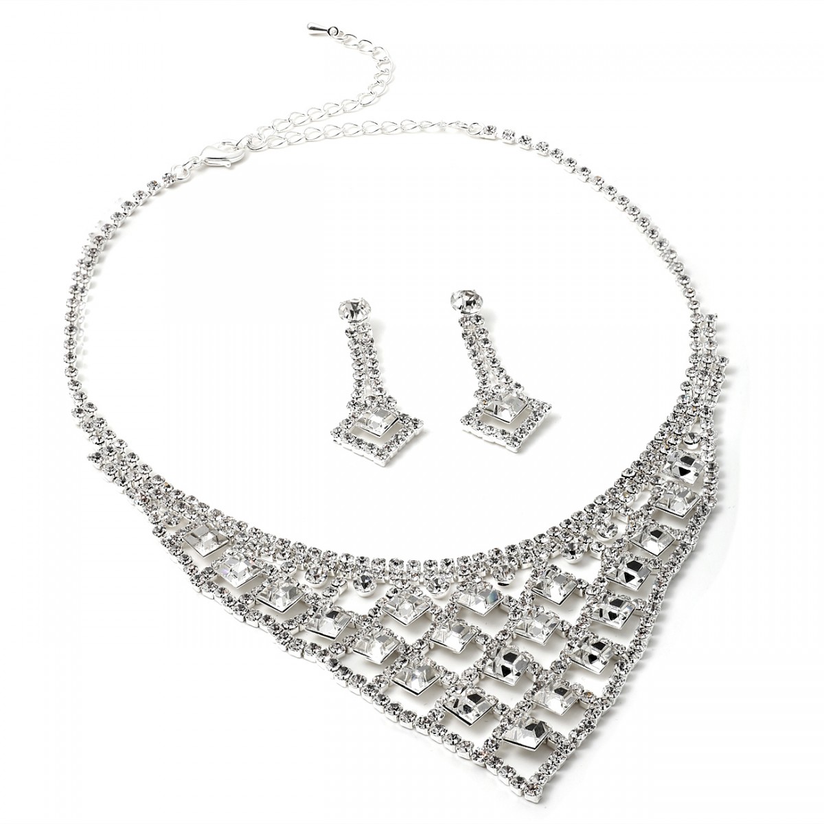 1200x1200 Silver Crystal Rhinestone Diamond Shape With Diamond Shape Crystal