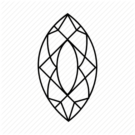 512x512 Diamond, Gem, Jewellery, Marquise, Polished, Shape Icon Icon