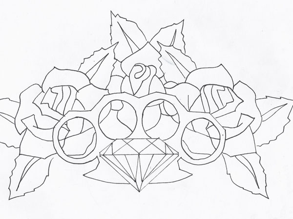600x450 Diamond Rose Tattoos Outlines Pictures To Pin