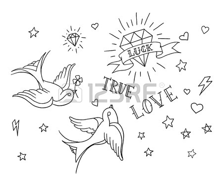 450x375 Diamond Tattoo Stock Photos. Royalty Free Business Images