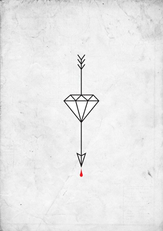 553x782 Arrow Through Diamond Tattoo